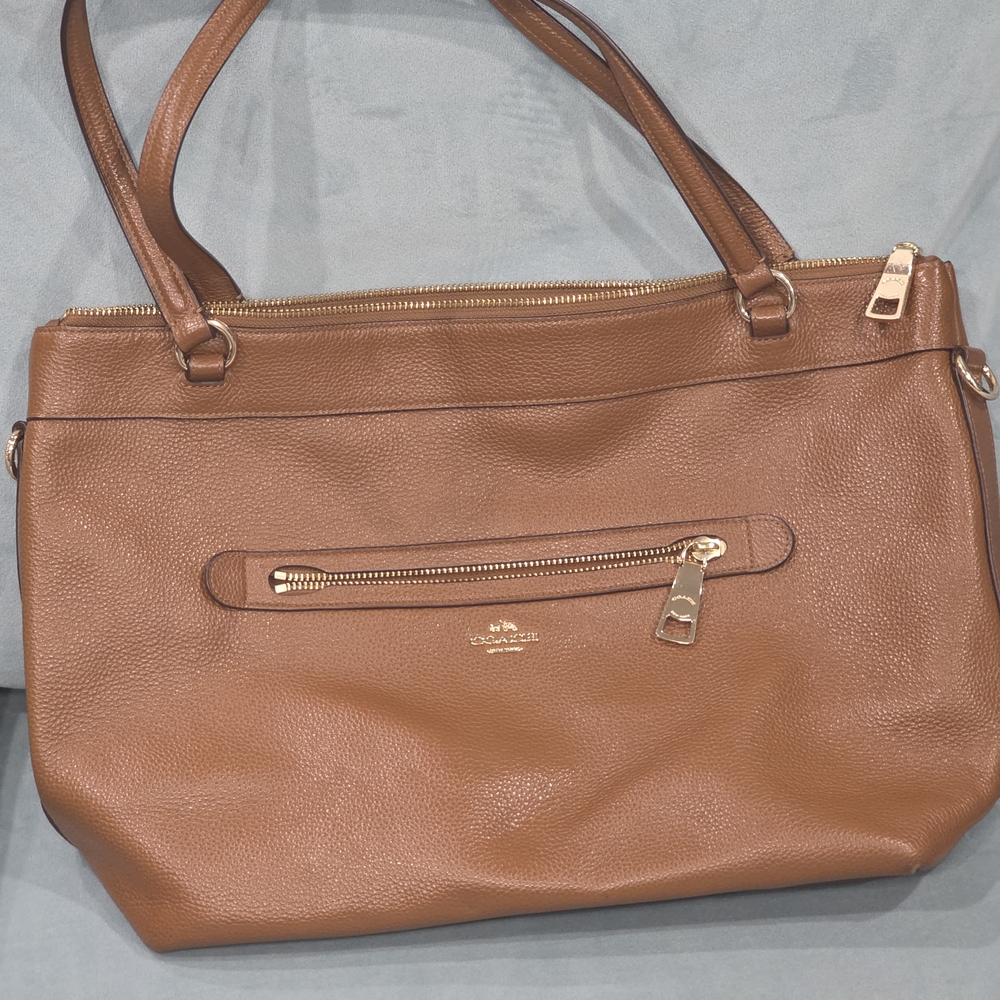 Coach Tan Leather Shoulder Bag